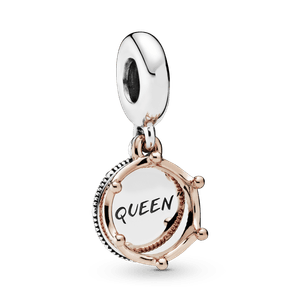 Charm Pendente Coração da Rainha em Ouro Rose