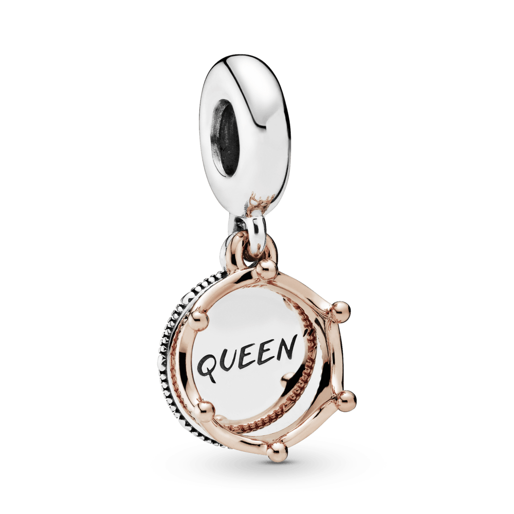 Imagem 1 do produto Charm Pendente Coração da Rainha em Ouro Rose