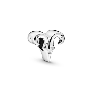 Charm Prata Signo de Áries em Pavé