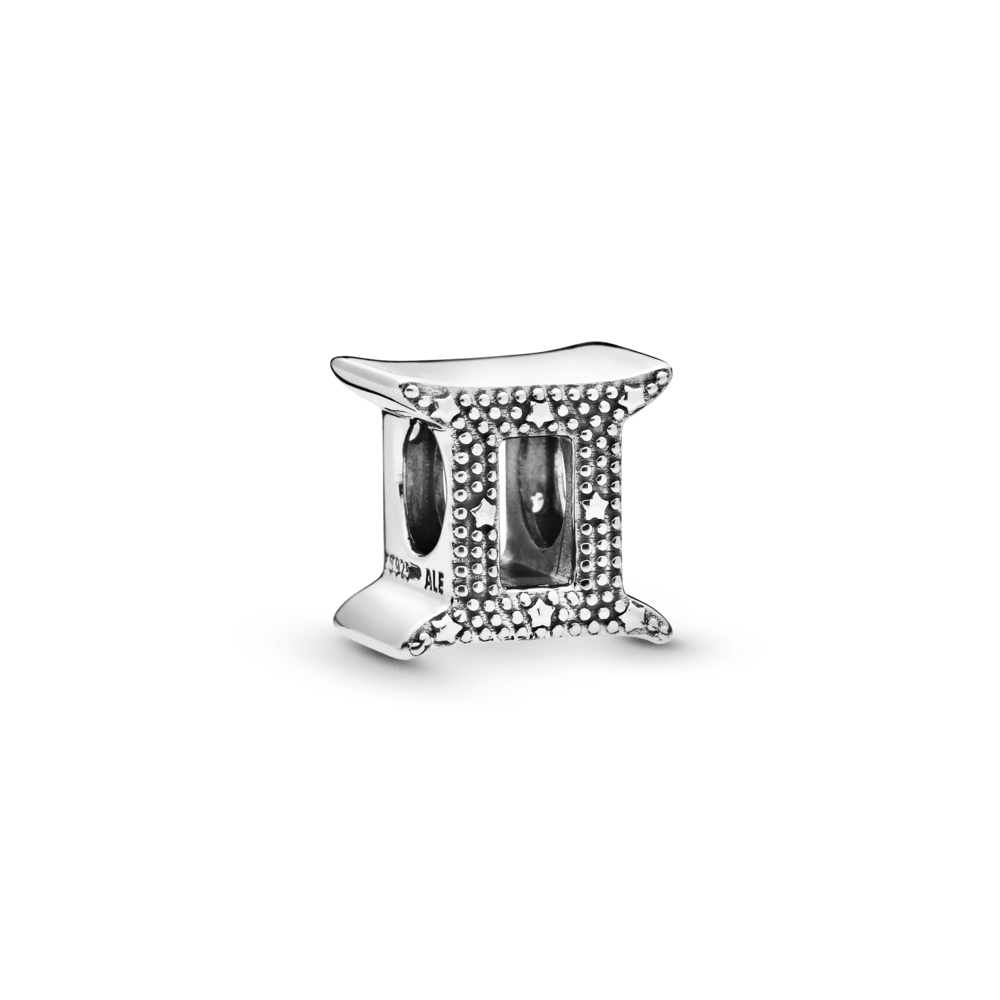 Imagem 2 do produto Charm Prata Signo de Gêmeos em Pavé