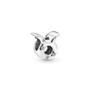Charm Prata Signo de Touro em Pavé