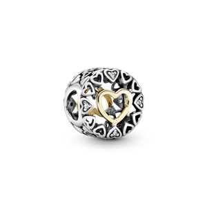 Charm Círculo Do Amor Com Ouro 14k