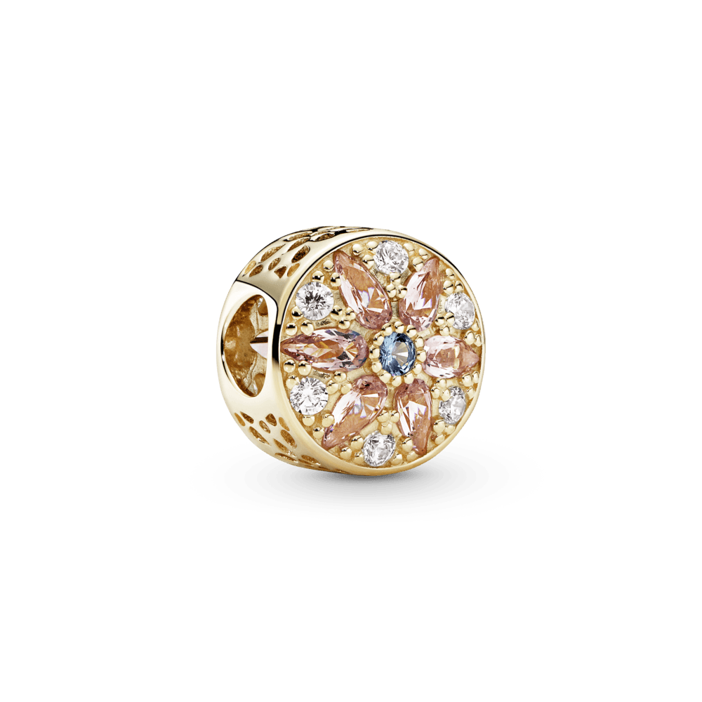 Imagem 1 do produto Charm Floral Magnífico Em Ouro 14k