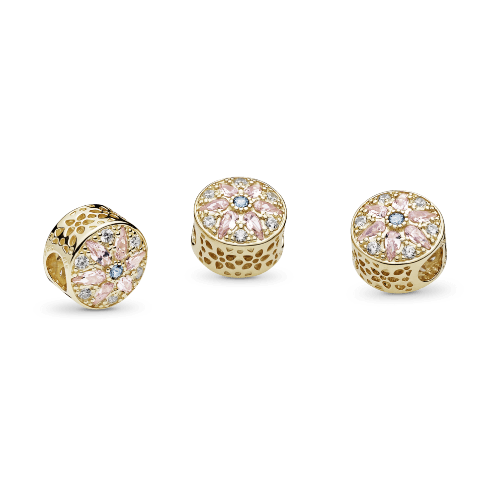 Imagem 3 do produto Charm Floral Magnífico Em Ouro 14k