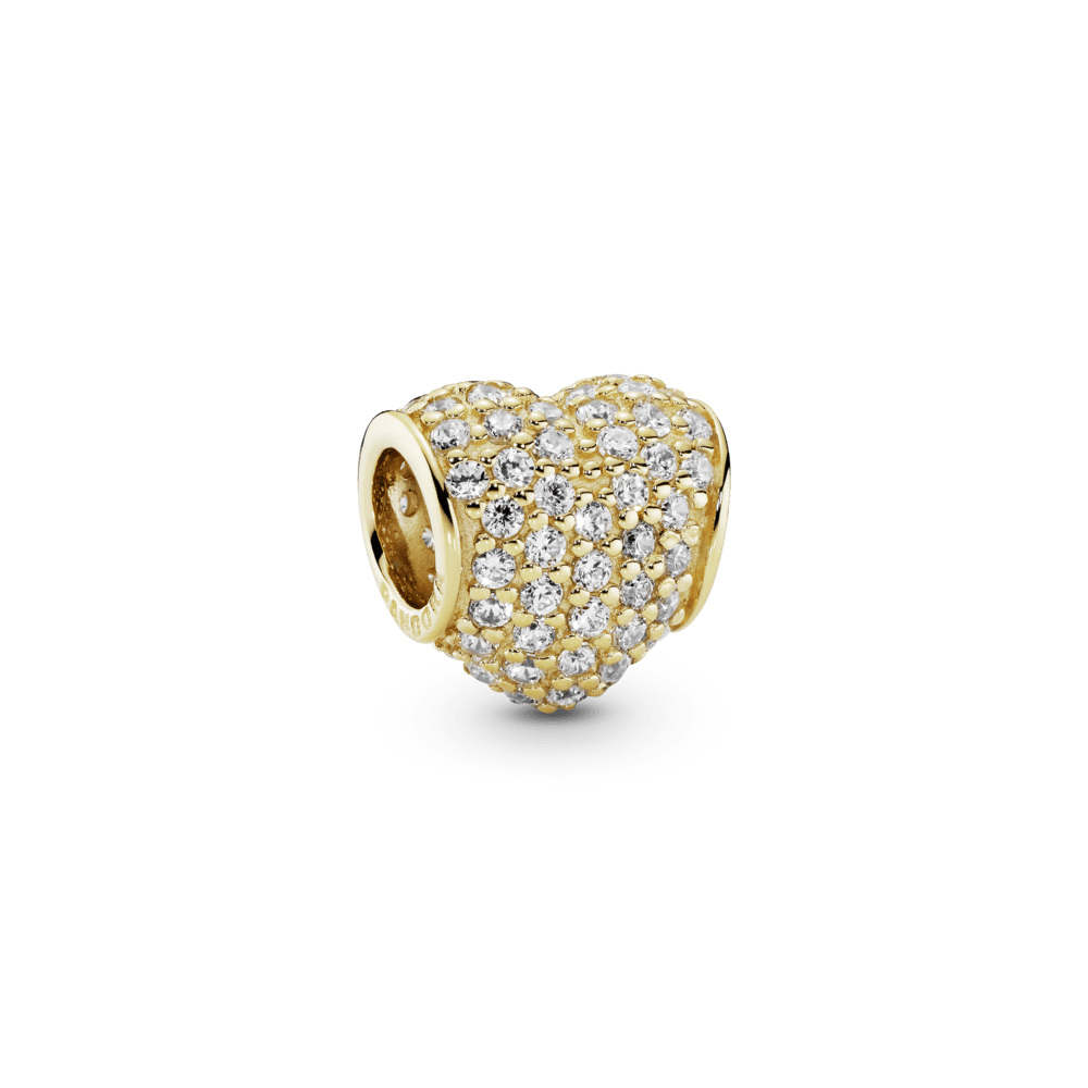 Imagem 1 do produto Charm Pavê Coração De Ouro