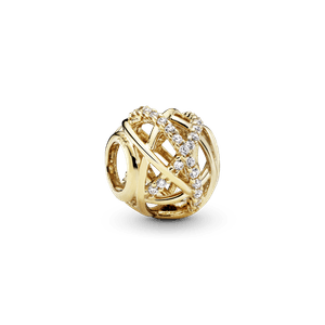 Charm Brilho Da Galáxia Em Ouro 14k