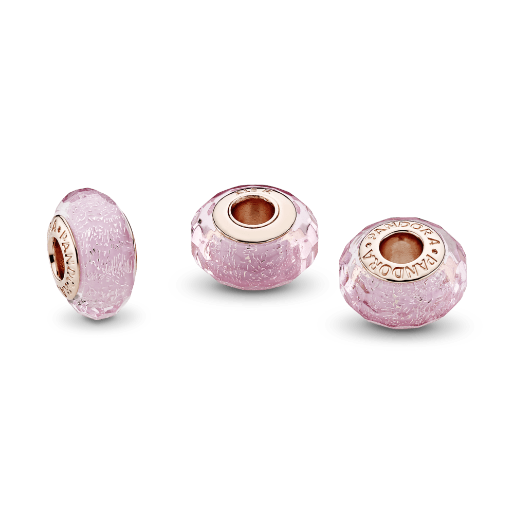 Imagem 3 do produto Charm Murano Rosetm Rosa Cintilante