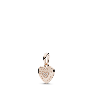 Charm Rosetm Pendente Coração Pandora Signature