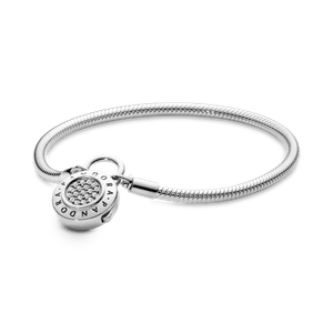 Bracelete Crie & Combine - Liso Fecho Pandora Cadeado