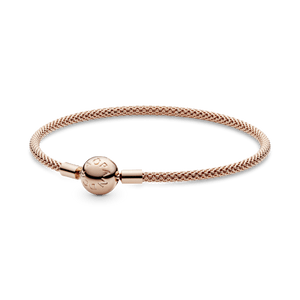 Bracelete Crie & Combine Rosetm De Malha - Fecho Redondo
