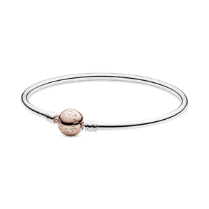 Bracelete Pandora Moments Rigido Com Fecho Ouro Rose
