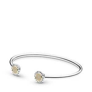 Bracelete Pandora Signature Com Ouro