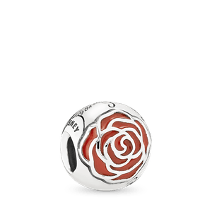 Charm Rosa Encantada - A Bela E A Fera