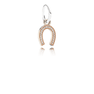 Charm De Prata E Ouro Rose Símbolo Da Proteção