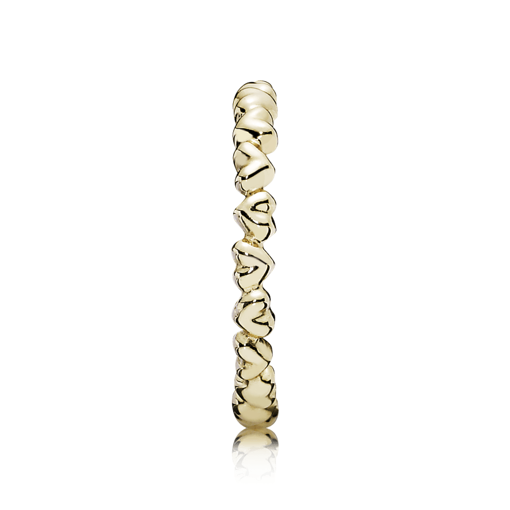 Imagem 2 do produto Anel Coracoes Em Ouro 14k