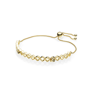 Bracelete Pandora Abelha Reluzente em Ouro 14k