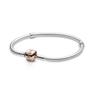 Bracelete Pandora Moments Com Fecho Ouro Rose