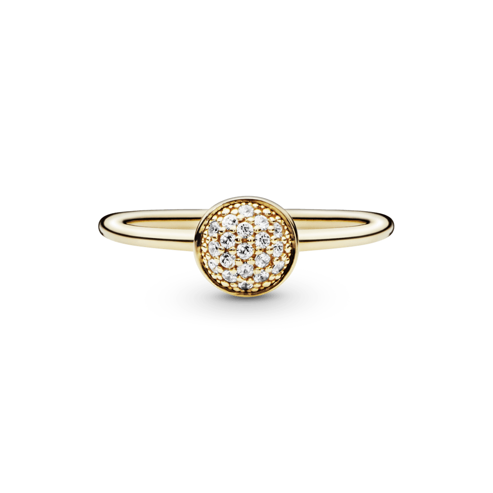 Imagem 2 do produto Anel Coracao Gota Brilhante Em Ouro 14k