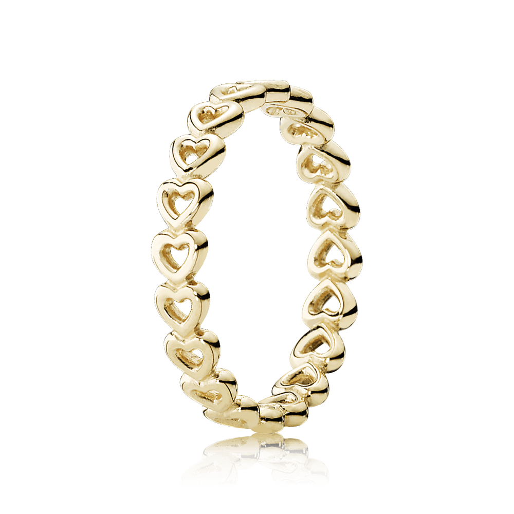 Imagem 1 do produto Anel Coracoes Unidos Em Ouro 14k
