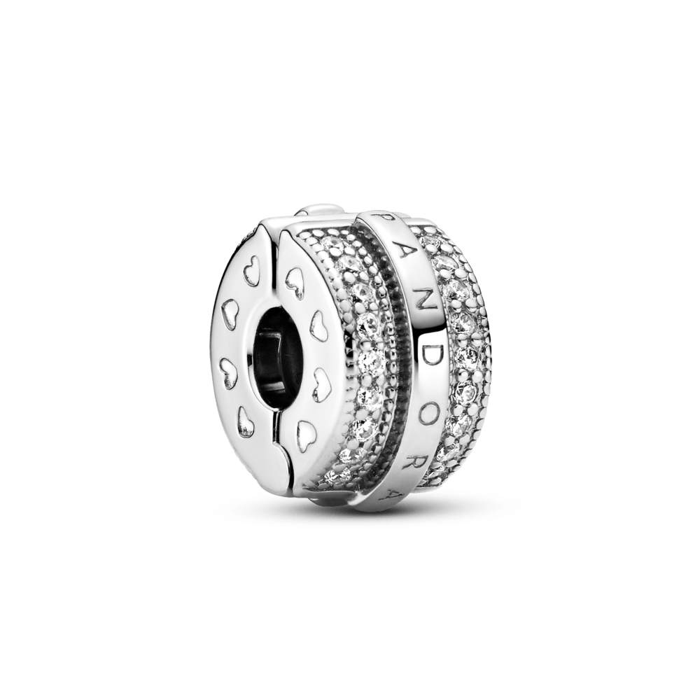 Imagem 1 do produto Charm Clipe Linhas Brilhantes Em Pave Pandora Signature