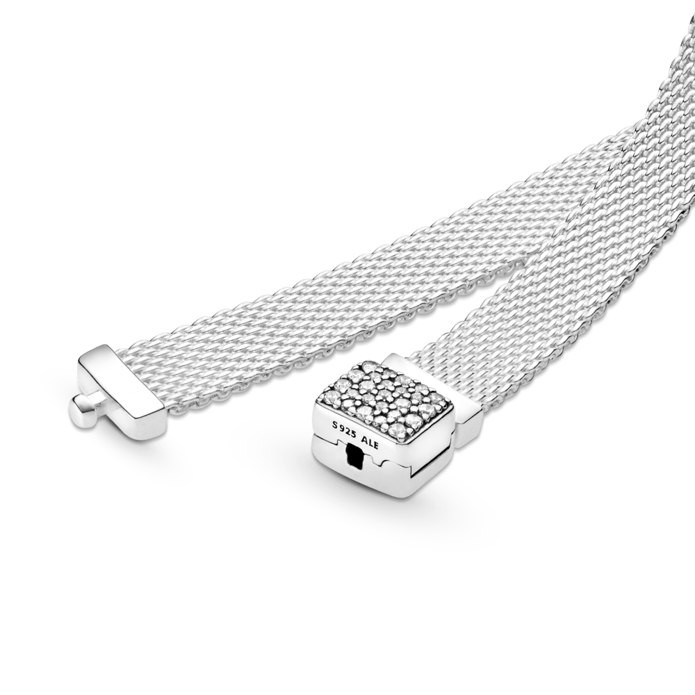 Imagem 4 do produto Bracelete de Prata em Malha e Fecho Brilhante