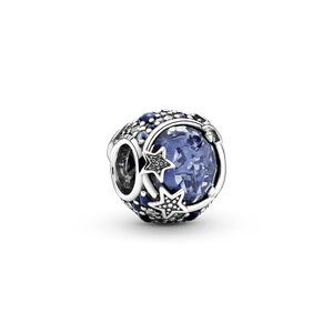 Charm De Estrelas Brilhantes Em Tom Azul - Celestial
