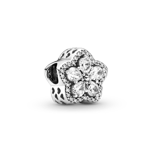 Charm Em Pave Floco De Neve Brilhante