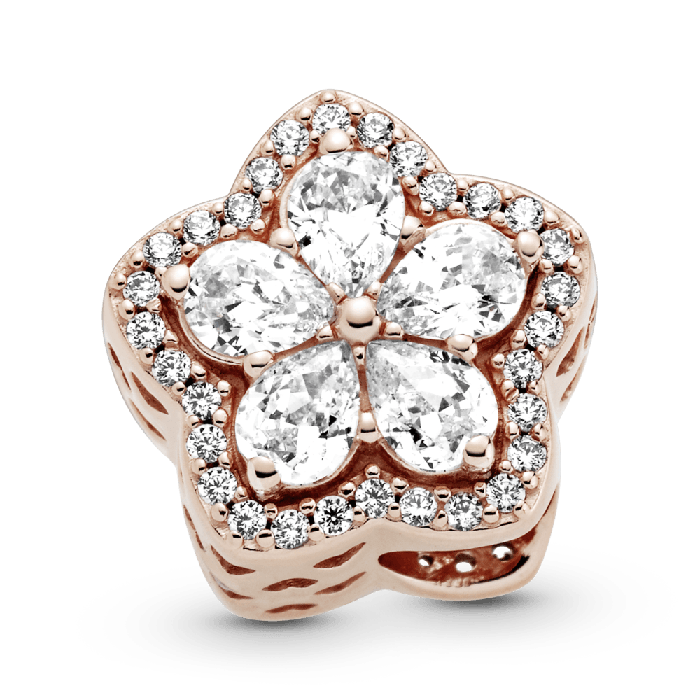Imagem 4 do produto Charm Pandora Floco De Neve Brilhante Em Ouro Rose