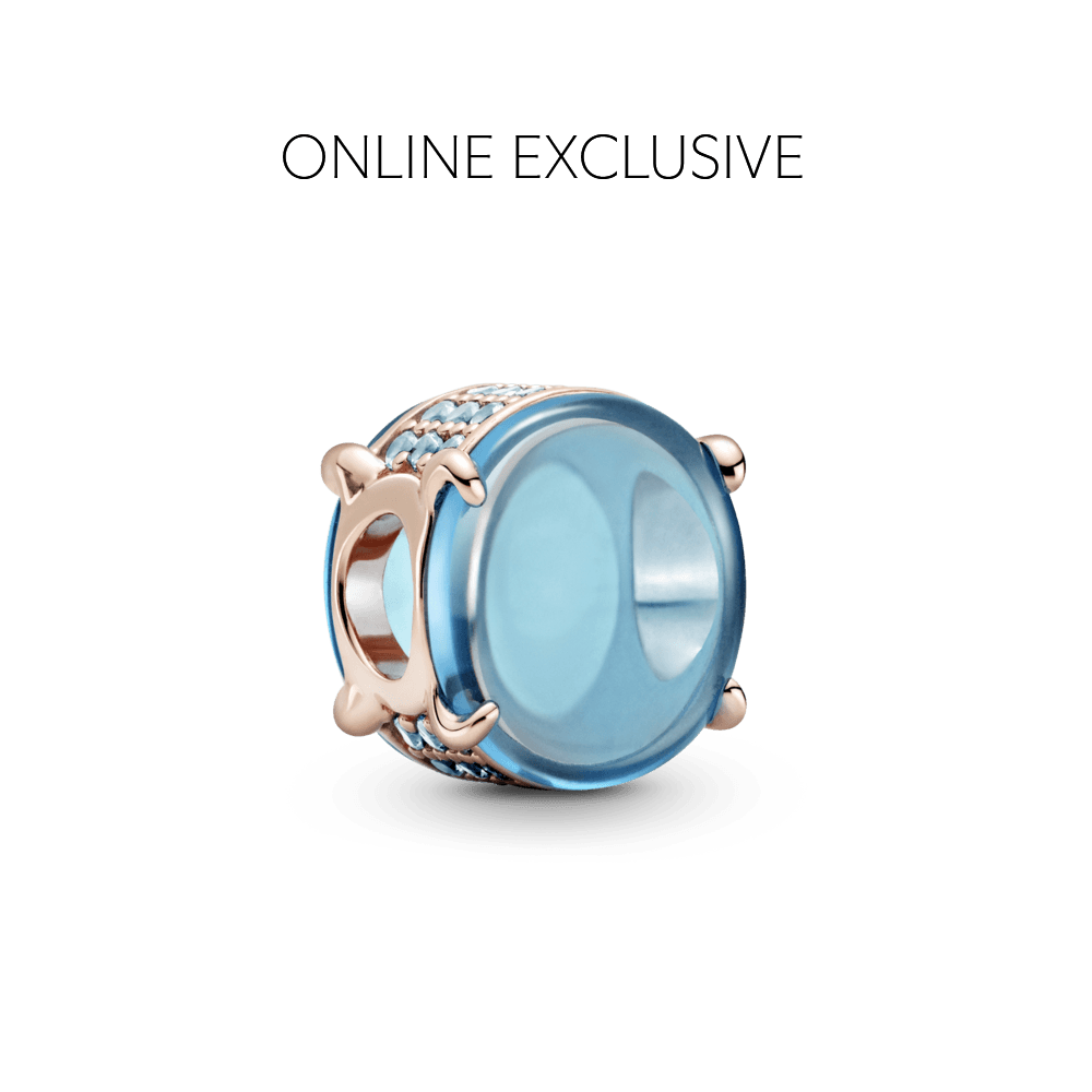 Imagem 1 do produto Charm Oval Em Cabochao Azul