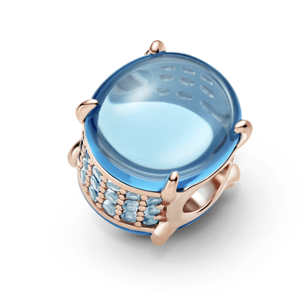 Imagem 3 do produto Charm Oval Em Cabochao Azul