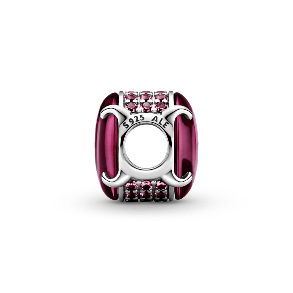 Imagem 2 do produto Charm Oval Em Cabochao Rosa Fucsia