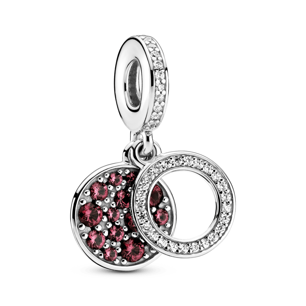 Imagem 1 do produto Charm Pendente Duplo Disco Brilhante Vermelho