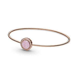 Bracelete Pandora Rígido Espiral Rosa