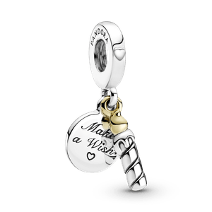 Charm Pendente De Vela De Aniversário Com Ouro 14k