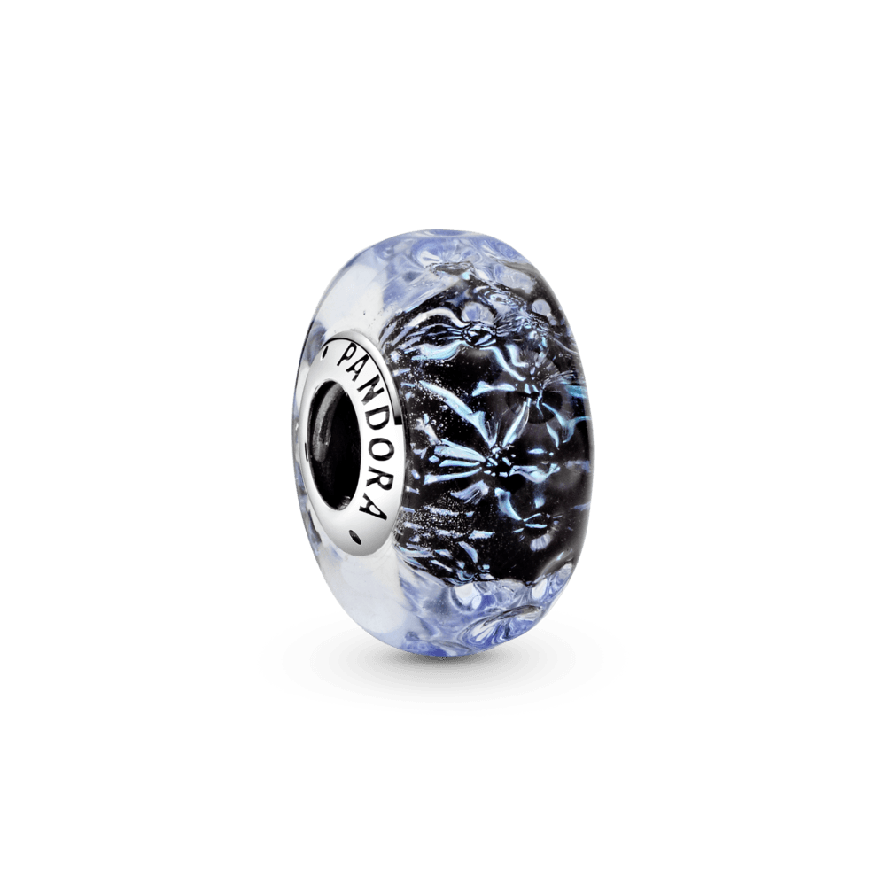 Imagem 1 do produto Charm Oceanico Ondas Azul Escuro Em Vidro Murano