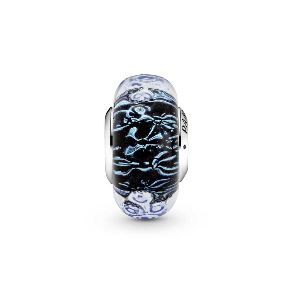 Imagem 2 do produto Charm Oceanico Ondas Azul Escuro Em Vidro Murano