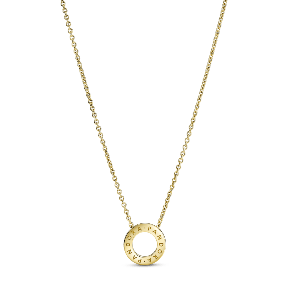 Imagem 2 do produto Colar de Ouro Círculo Logo e Pavé