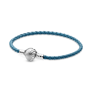Bracelete Couro Concha Do Mar Pandora Ocean