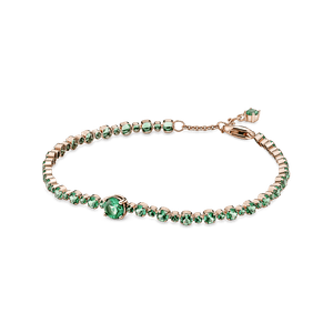 Bracelete Riviera Pave Verde Brilhante