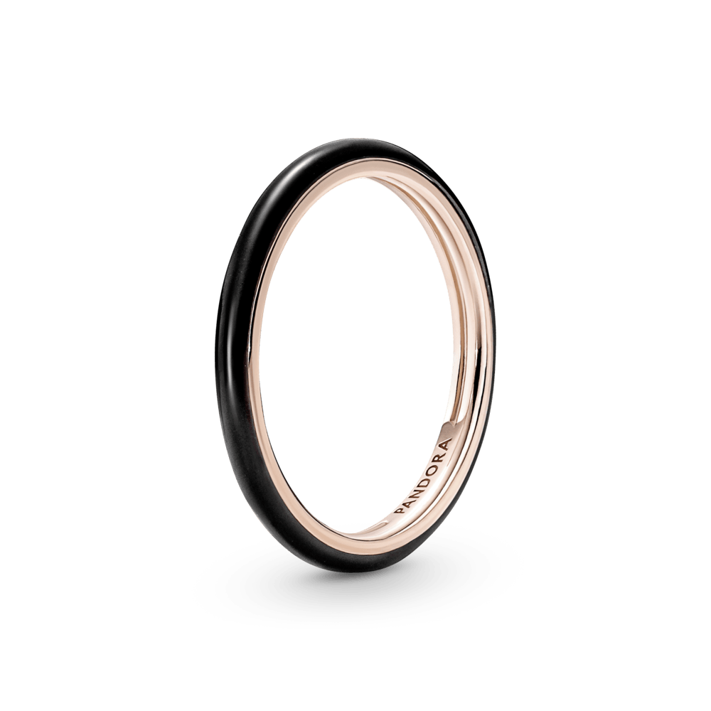 Imagem 1 do produto Anel Com Esmalte Preto Pandora Me