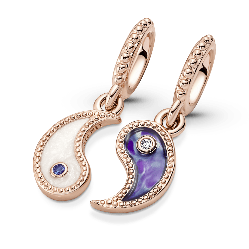 Imagem 4 do produto Charm Ouro Rosé Pendente Divisível Yin e Yang