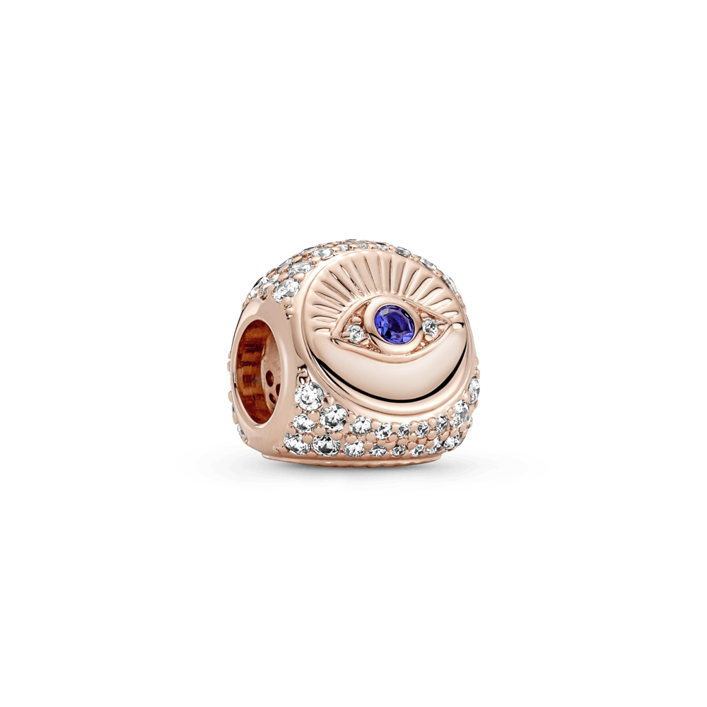Imagem 1 do produto Charm Ouro Rosé Olho e Mão de Hamsa