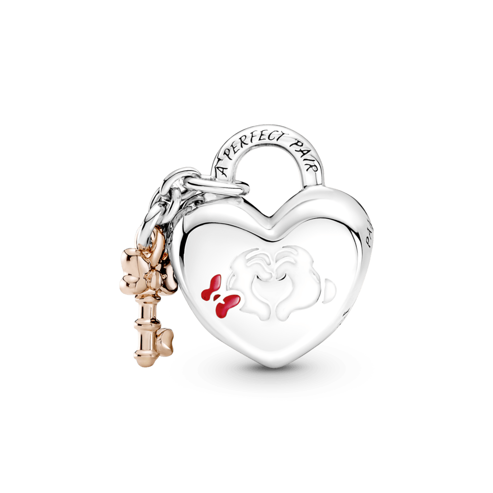 Imagem 3 do produto Charm Prata Disney Cadeado Mickey e Minnie