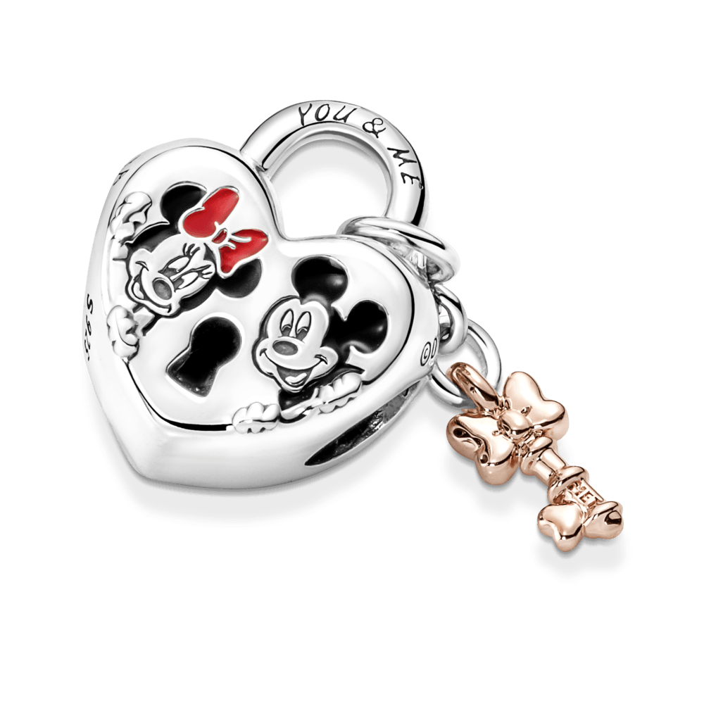 Imagem 4 do produto Charm Prata Disney Cadeado Mickey e Minnie