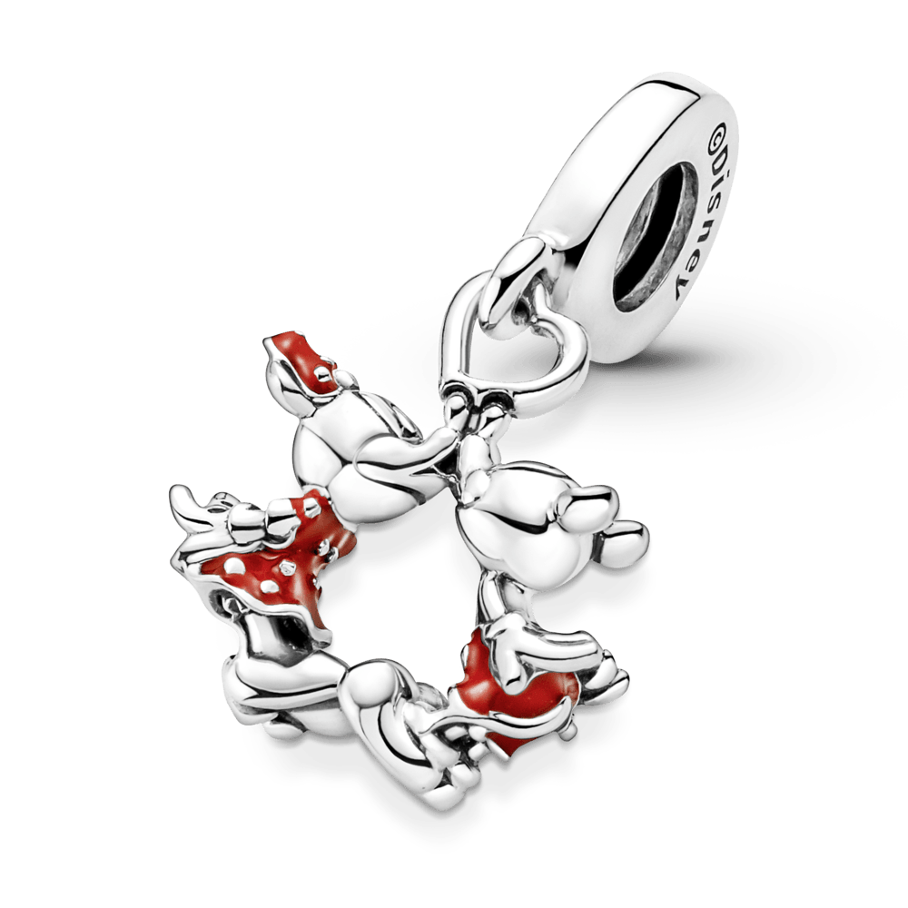 Imagem 3 do produto Charm Prata Pendente Disney Beijo Mickey e Minnie