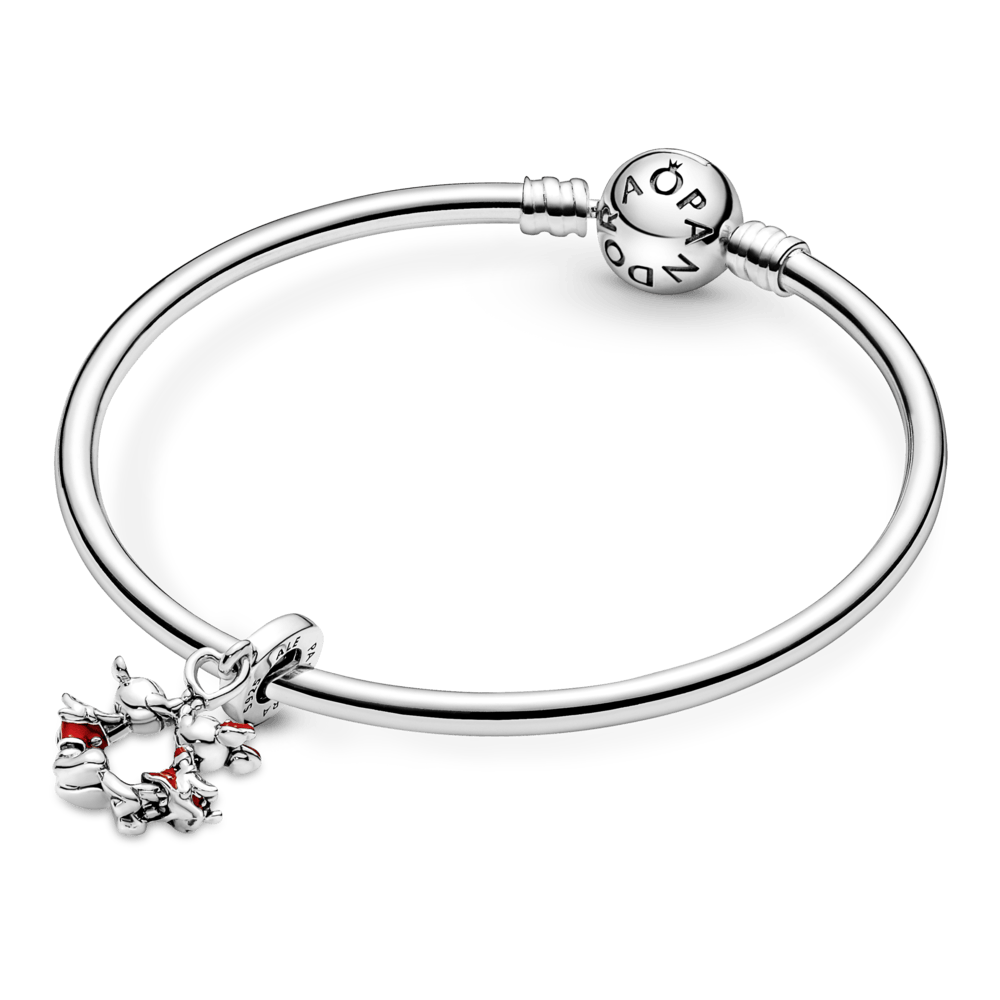 Imagem 4 do produto Charm Prata Pendente Disney Beijo Mickey e Minnie