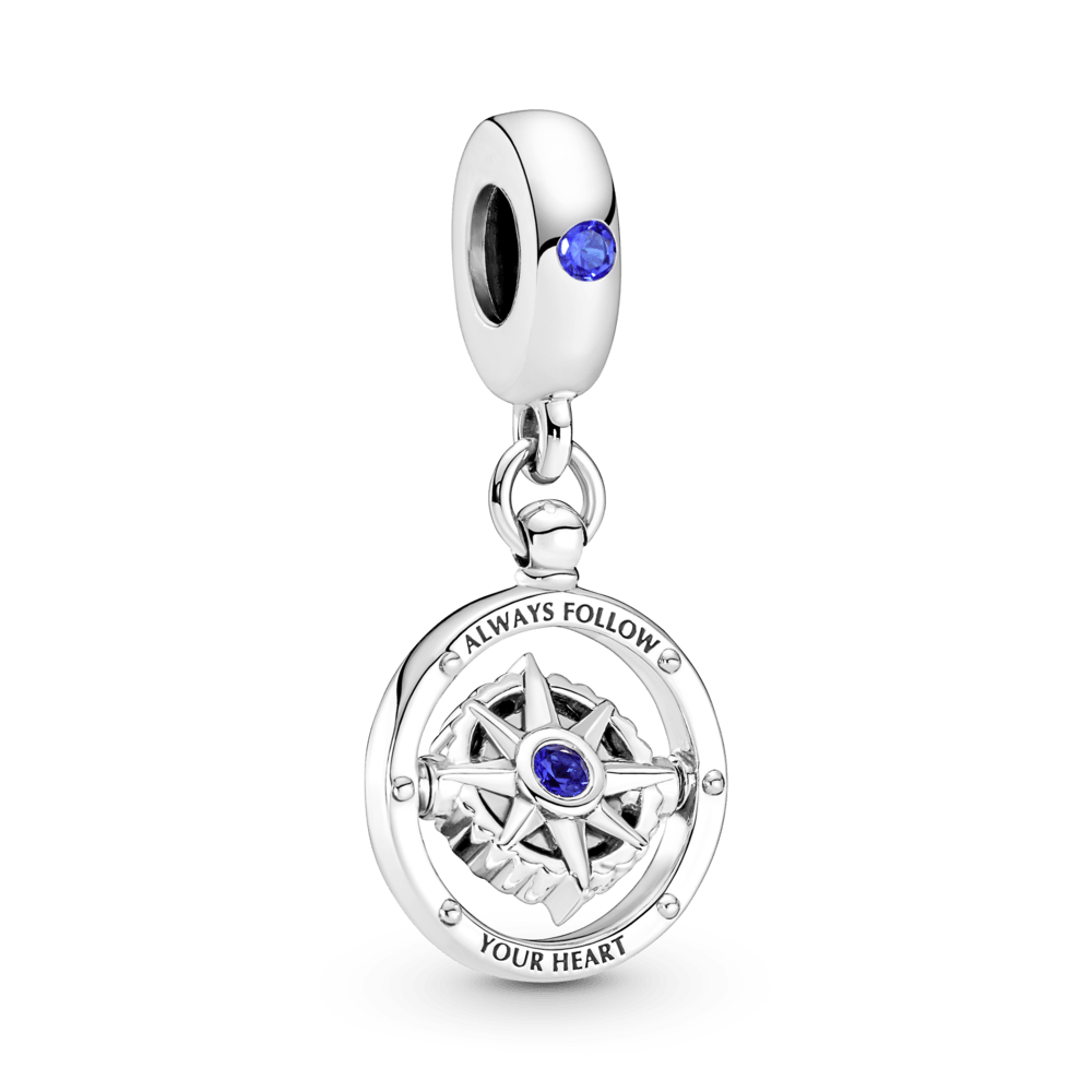 Imagem 1 do produto Charm Prata Pendente Bússola Giratória