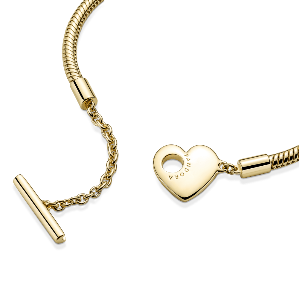 Imagem 3 do produto Bracelete Pandora Moments Fecho T Coracao Em Ouro