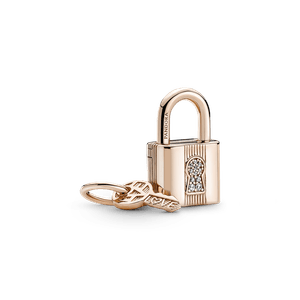 Charm Pendente Rose Cadeado E Chave