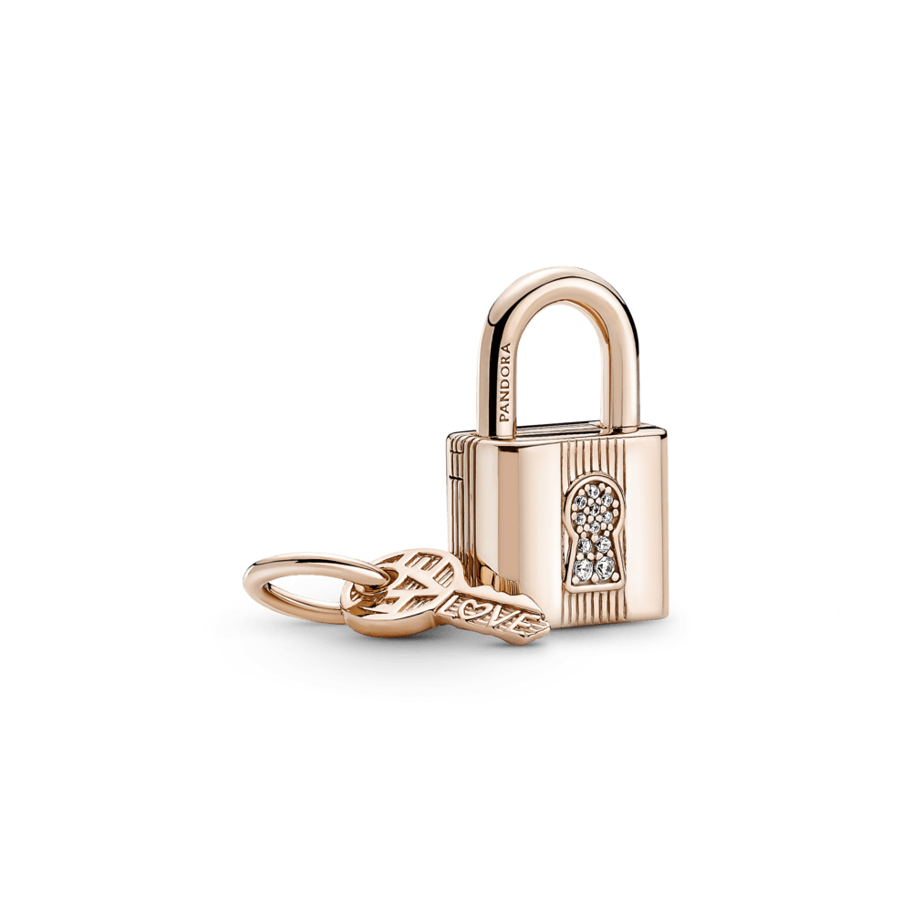 Imagem 1 do produto Charm Pendente Rose Cadeado E Chave